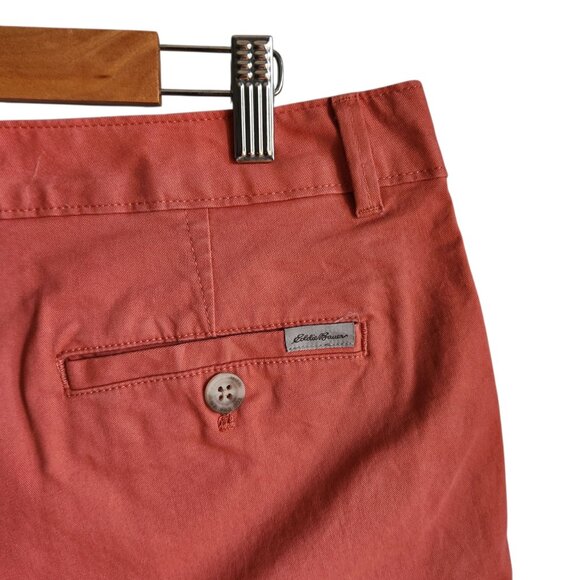 Eddie Bauer Shorts Red 12 Women's Willit Stretch Legend Wash Short 5" Inseam NEW - Picture 7 of 8